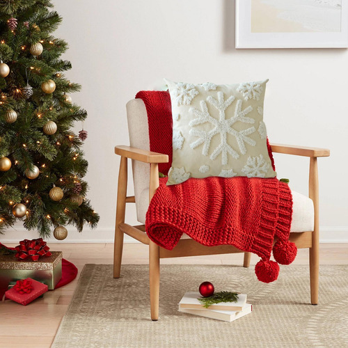 Fundas De Almohada Navideñas Con Copo De Nieve Fundas De Alm