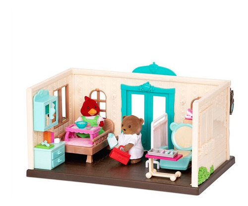 Imagen 1 de 4 de Lil Woodzeez Hospital Con Accesorios Clinica De Pacientes Ed