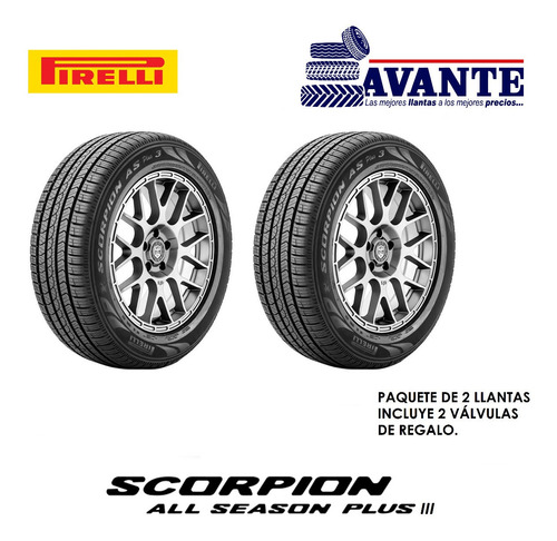 Llanta 255/55r20 Pirelli Scorpion As + 3 110h Xl ( Paq. 2 )