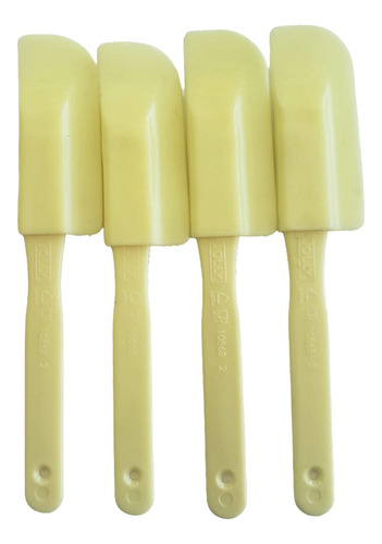 Mini Espátula Culinária De Silicone Pão Duro Geleia Manteiga Cor Creme