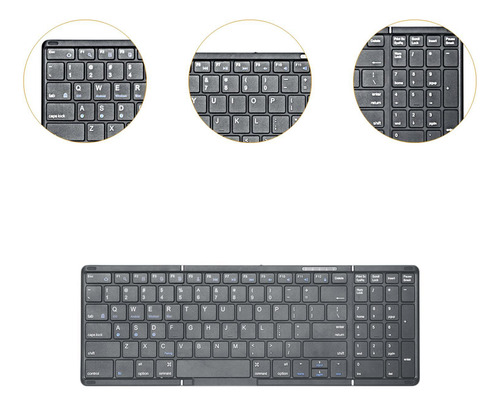 Mini Teclado Sem Fio Com Touchpad Teclas Numéricas