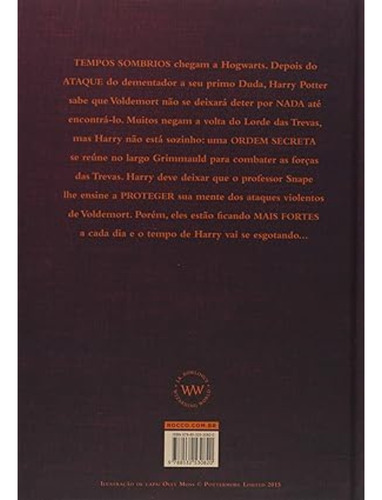 Livro Harry Potter E A Ordem Da Fênix Capa Dura Editora Rocco