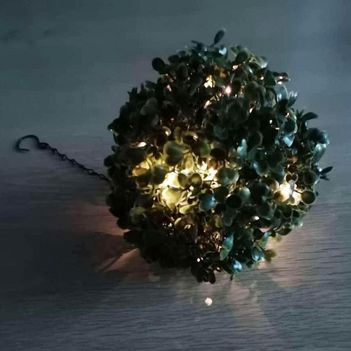 A*gift 2pcs Bola De Hierba Solar Led Luz Colgante Jardín Ala