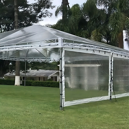 Toldo de plástico PVC transparente de 0,30 mm de grosor, 3 m, liso