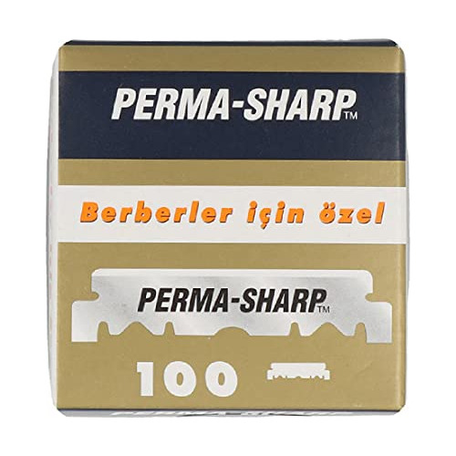 100 Hojas De Afeitar De Borde Recto Perma-sharp Para Psjpp