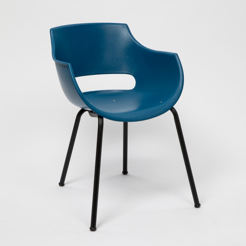 Imagen 2 de 2 de Silla De Comedor Frida Base Negra | Contado