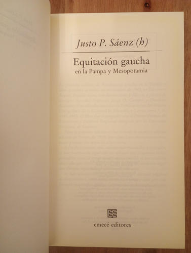 Equitación Gaucha - Justo P. Sáenz (Usado)