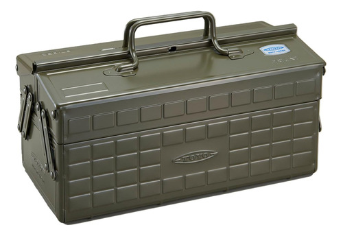 Toyo St-350mg Steel 2-tier Tool Box (military Green)