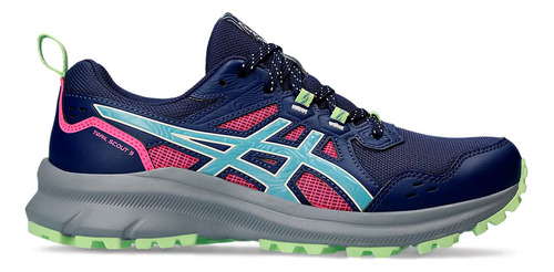 Tenis Asics Trail Scout 3 color azul oscuro/gris - adulto 8 US