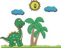 Comprar Matriz Bordado Ponto Cheio Dinossauro Gibi Animais Cd277