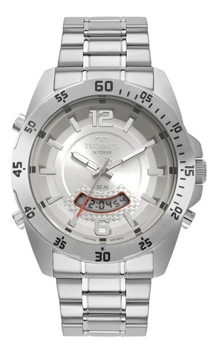 Relógio Technos Masculino Skydiver Prata T205jk/1k