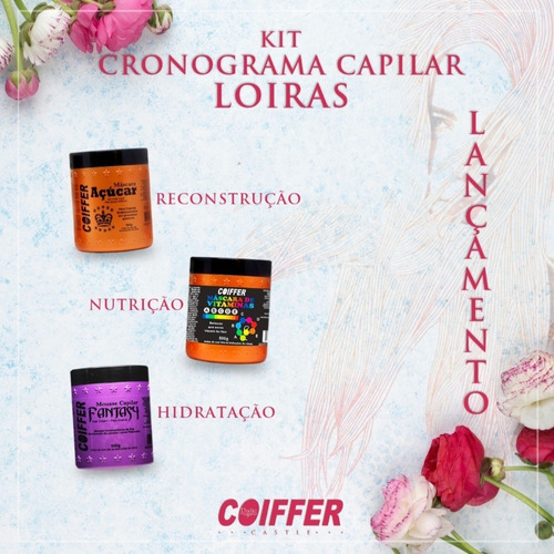 Kit Cronograma Capilar Para Loiras Coiffer 3 Unidades