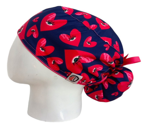 Gorro Quirúrgico Corazones Ojoturco Antifluido + Lanyard 