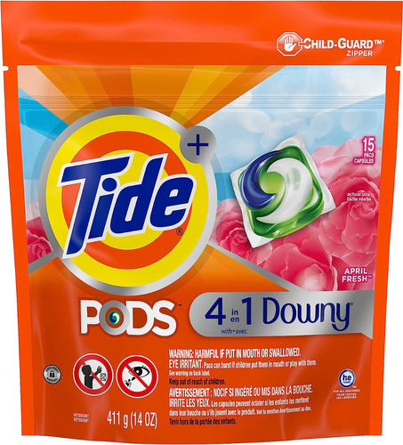 Detergente Para Ropa En Capsulas Tide Pods 4en1 Downy 15un