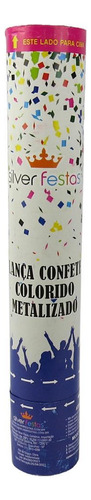 Lança Confete Colorido Metalizado 30 Cm - Semaan