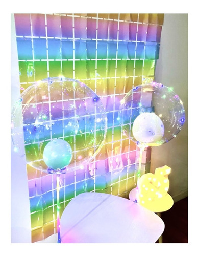 Imagen 1 de 1 de Cortina Cuadros Fiestas Cumpleaños Metalizada Y Pastel 1x2m