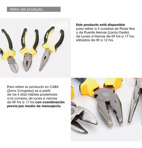 Kit Set X3 De Pinza Universal Y Alicate Reforzadas Aislada