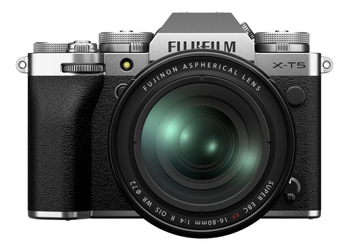 Cámara Fujifilm X-t5 Mirrorless Digital Xf16-80mm Lens Kit Color Plateado