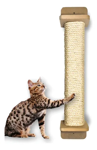 Arranhador Gato Parede 80cm Sisal De 8mm Reforçado Mdf - R$ 78,99