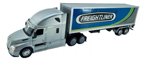 2020 Freightliner Cascadia Gris Con Contenedor 1:32 Welly