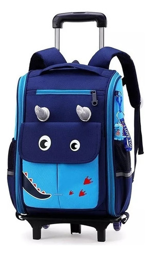 Mochila Escolar Infantil De 2 Ruedas Con Palanca Estampada