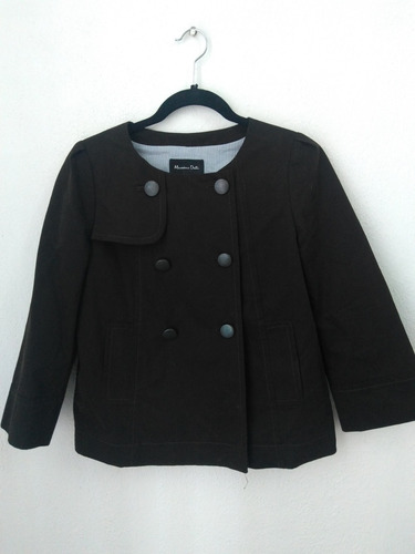 Saco Blazer Massimo Dutti Café S/m Manga 3/4 #637