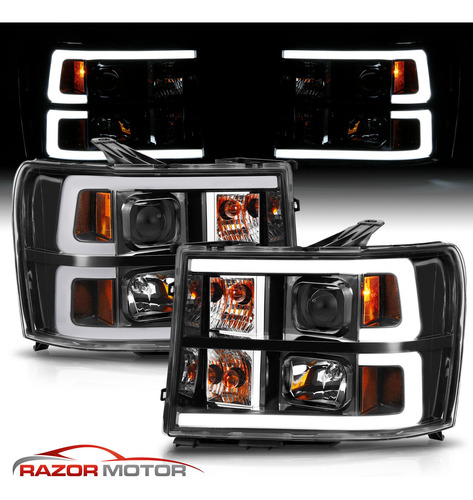 Par Faro Negro Led Gmc Sierra 3500 Hd Denali 2014 6.6l