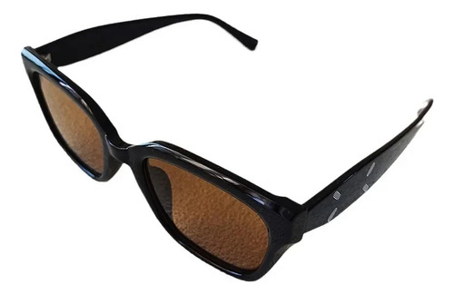 Gafas De Sol De Color Gris Océano, Lente Negra, Marco Negro,