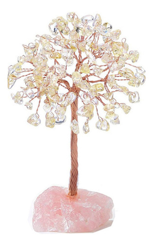 Árbol De Cristal De Cuarzo Rosa, Cristal Artificial Y Piedra