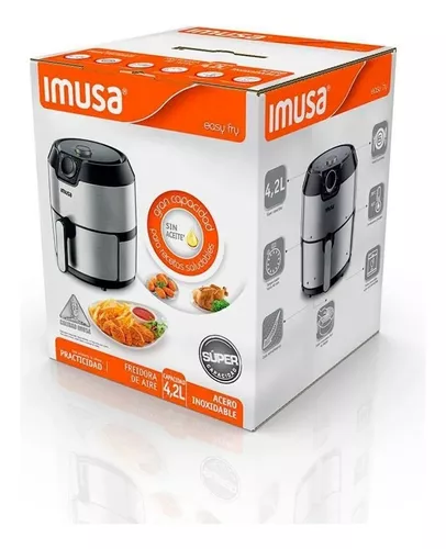 Freidora de Aire IMUSA Airfryer Esencial 3,2 Litros negra