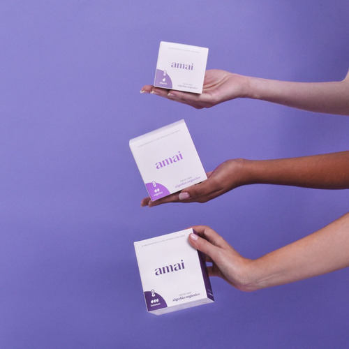 Amai, Kit Absorventes, Algodão Orgânico, Fluxos Variados