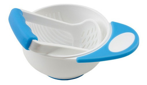 Imagen 3 de 3 de Plato Para Bebé Con Agarre Y Pisador Pure De Verdura Frutas
