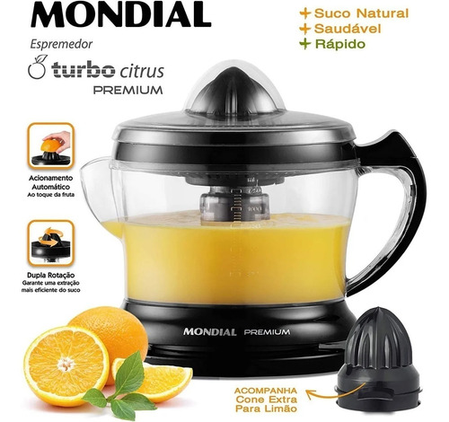 Espremedor Elétrico Mondial Premium E-02 1.25l 30w 110v