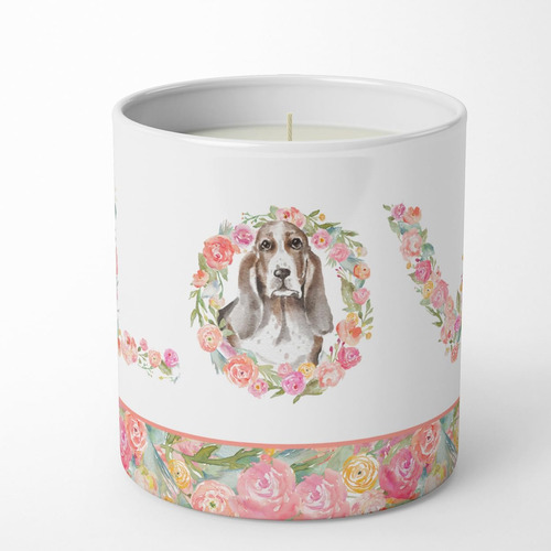 Wdk4321cdl Basset Hound #6 Love - Vela Decorativa De Soja De