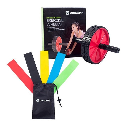 Kit Rueda Abdominal Y 5 Tiraband Circular Origami Fitness