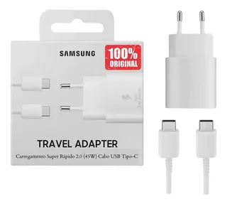 Carregador 45w Usb-c Max Turbo Para Samsung S20 S10 S21