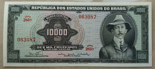 C060 Cédula 10.000 Cédula Do Santos Dumont Série 283 Sob/fe (Usado)