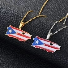 Anniyo-collares Con Colgante De Bandera De Puerto Rico, Cora