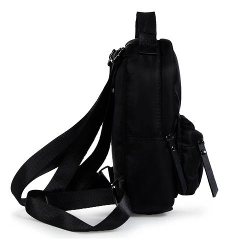 Mochila Passeio Up4you Bu78709 Cor Preto  Design Liso 4l