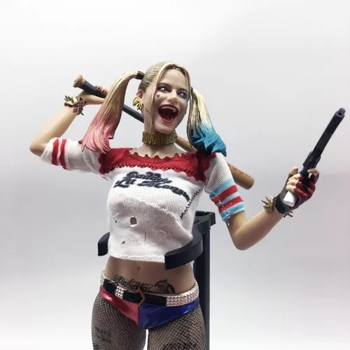 Harley Quinn Crazy Toys Arlequina Figures Roupas Reais 30cm