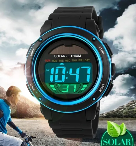Reloj Solar Skmei 1096 Sumergible Moderno Cron metro Cuotas sin