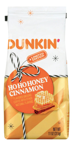 Dunkin Ho Ho Honey Cinnamon Flavored Coffee, Ground 11oz Bag