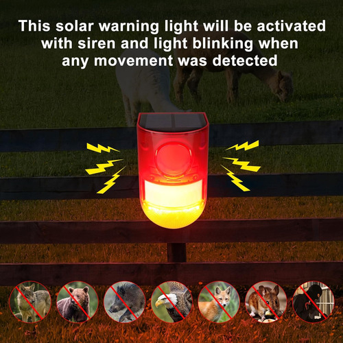 Aolyty Detector De Sensor De Movimiento Solar, Alarma De Son
