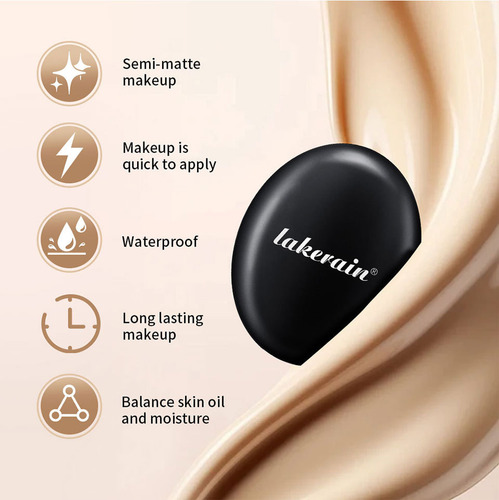 Gj Base De Maquillaje Con Colchón De Aire De Concha Negra