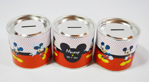 Alcancías Personalizadas Souvenir Mickey Y Minnie10u+bolsita