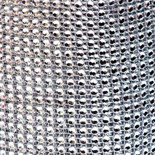 Rollo Falso Strass 24 Líneas Brillo Plastico Color Plateado