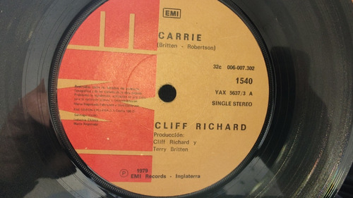 Vinilo Single De Cliff Richard Carrie (az122