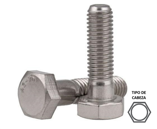 Tornillo Hexagonal Inoxidable Nc 1/4'' X 5'' (50 Pzs)