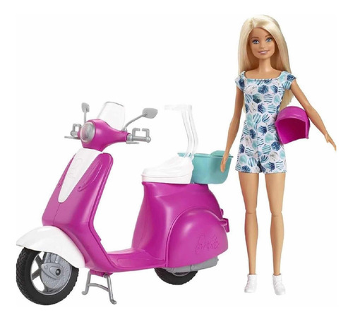 Barbie Motoneta Con Muñeca