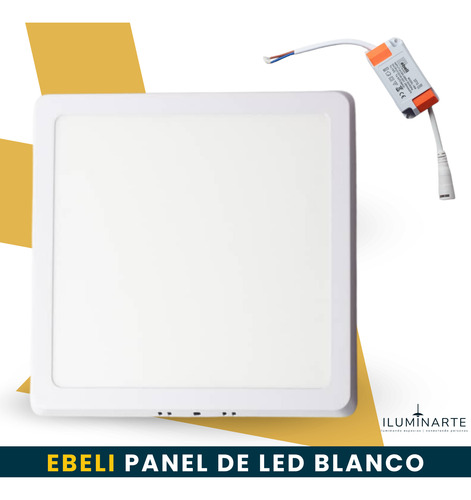 Iluminarte Panel Cuadrado Superficial Led Blanco 6500k 18w